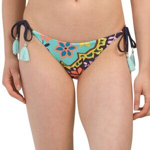 Sunshine 79 by La Blanca Flora Tie Side Tropical Bikini Bottoms NWT Sz 14